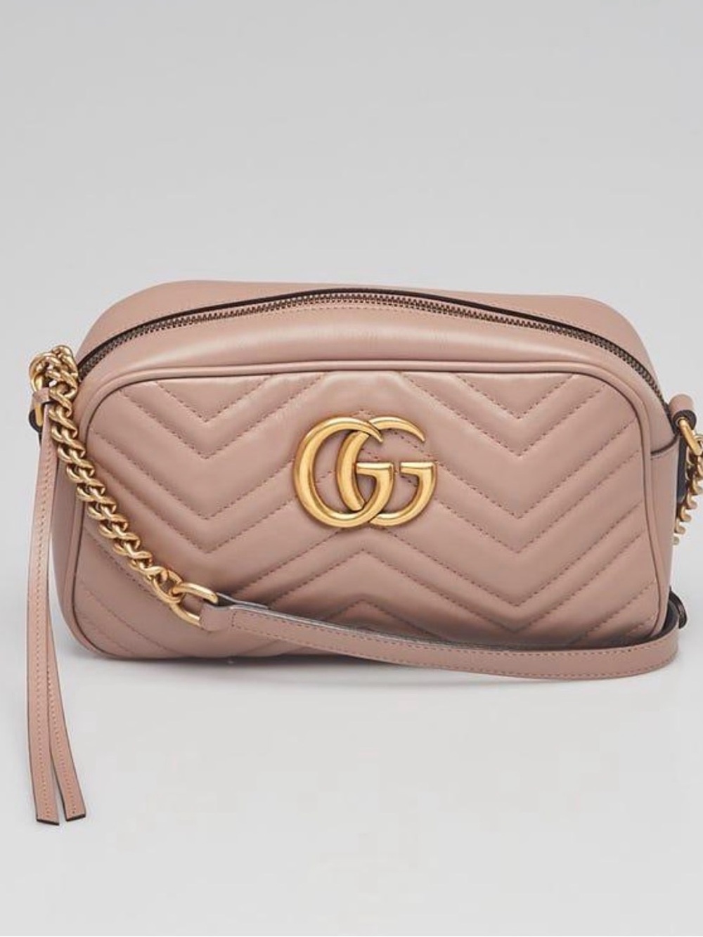 Gucci Rose Quilted GG Marmont Crossbody Bag